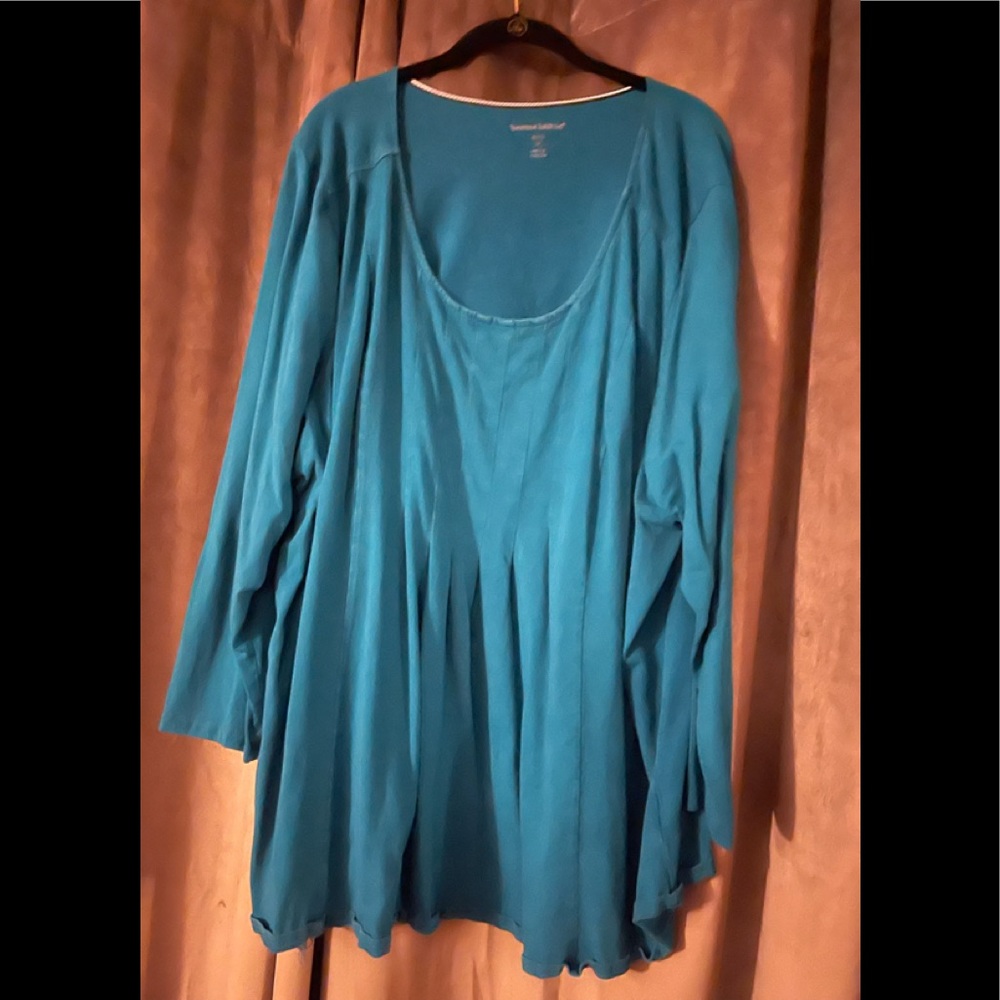 Pleated cotton spandex blend
